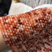 Perles de pierre gemme unique, Marbre rouge, soucoupe, poli, DIY Environ 38-40 cm, Vendu par brin