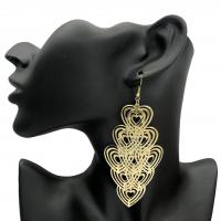 Zinc Alloy Drop Earring, Heart, plated, fashion jewelry & for woman & hollow 50-80mm 