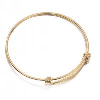 Stainless Steel Bangle, 304 Stainless Steel, Vacuum Ion Plating, Adjustable & fashion jewelry & for woman 1.5mm [