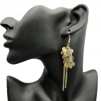 Boucle d'oreille goutte Zinc Alloy, alliage de zinc, fleur, Placage, bijoux de mode & pour femme, plus de couleurs à choisir, 50-80mm, Vendu par paire