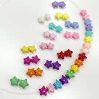 Perles acryliques nature, Acrylique, étoile, moulage par injection, DIY, plus de couleurs à choisir, 12mm, Environ Vendu par sac[