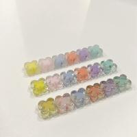 Bead in Bead Acrylic Beads, Four Leaf Clover, injection moulding, DIY & colorful plated & frosted 18mm, Approx 