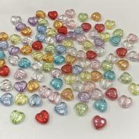 Plating Acrylic Beads, Heart, injection moulding, DIY & colorful plated 11mm, Approx 