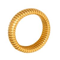チタン鋼の指環, チタン鋼, 真空イオンプレーティング, ファッションジュエリー & 異なるサイズの選択 & 女性用, 金色, 5mm, 売り手 パソコン