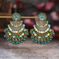 Zinc Alloy Stud Earring, with Seedbead, plated, fashion jewelry & for woman 