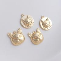 Animal Brass Pendants, Cat, real gold plated, DIY gold 