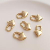 Brass Lobster Claw Clasp, real gold plated, DIY gold [