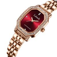 Bracelets de montre pour femmes, alliage de zinc, avec verre & Acier inoxydable 304, mouvement japonais, Plaqué de couleur d'or rose, Résistant à l’eau de vie & avec strass, plus de couleurs à choisir Vendu par PC