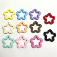 Painted Acrylic Beads, Star, DIY & hollow 31mm, Approx 