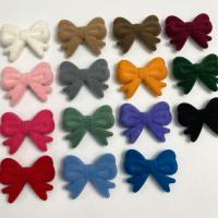 Acrylic Jewelry Beads, Bowknot, DIY & with velveteen covered Approx [