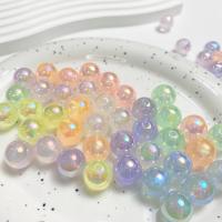 Perles acryliques plaquée, Acrylique, Rond, DIY & lumineux, plus de couleurs à choisir, 12mm, Environ Vendu par sac