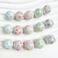 Perles acryliques plaquée, Acrylique, Rond, DIY, plus de couleurs à choisir, 16mm, Environ Vendu par sac