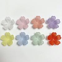 Acrylic Bead Cap, Flower, DIY & frosted 18mm, Approx 