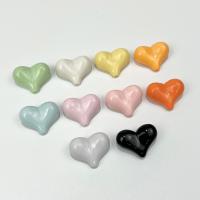 Perle acrylique, coeur, moulage par injection, DIY, plus de couleurs à choisir Environ Vendu par sac