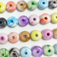 Deux couleures perles acryliques, Acrylique, abaque, moulage par injection, DIY, plus de couleurs à choisir, 16mm, Environ Vendu par sac[