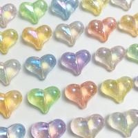 Perles acryliques plaquée, Acrylique, coeur, DIY, plus de couleurs à choisir Environ Vendu par sac