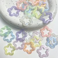 Perle acrylique, étoile, DIY & lumineux & creux, plus de couleurs à choisir Environ Vendu par sac