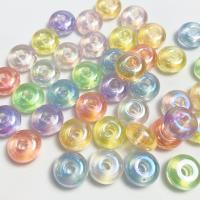 Perles acryliques plaquée, Acrylique, abaque, Placage coloré, DIY, plus de couleurs à choisir, 14mm, Environ Vendu par sac