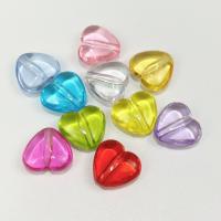 Transparente Acrylperlen, Acryl, Herz, Spritzgießen, DIY, keine, 14mm, ca. 840PCs/Tasche, verkauft von Tasche