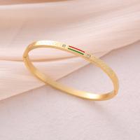 Stainless Steel Bangle, 304 Stainless Steel, Vacuum Ion Plating, fashion jewelry & epoxy gel 4mm Approx 