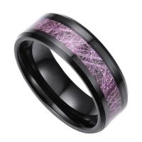 Men Tungsten Steel Ring in Bulk, fashion jewelry & Unisex black [