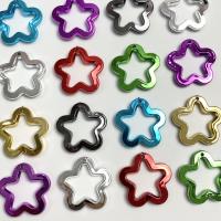 Perles acryliques plaquée, Acrylique, étoile, Placage UV, DIY & creux, plus de couleurs à choisir, 31mm, Environ Vendu par sac
