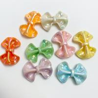 Plating Acrylic Beads, Bowknot, colorful plated, DIY Approx 