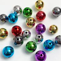 Perles acryliques plaquée, Acrylique, Rond, Placage UV, DIY & normes différentes pour le choix, plus de couleurs à choisir, Environ Vendu par sac