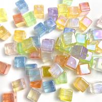 Plating Acrylic Beads,  Square, DIY 14mm, Approx 