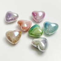 Perles acryliques plaquée, Acrylique, coeur, DIY, plus de couleurs à choisir Environ Vendu par sac