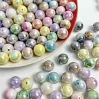Perles acryliques plaquée, Acrylique, Rond, DIY, plus de couleurs à choisir, 16mm, Environ Vendu par sac