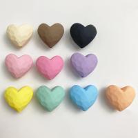Frosted Acrylic Beads, Heart, DIY & rubberized Approx 