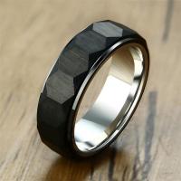 Männer Wolfram Stahl Ring in Bulk, Modeschmuck & unisex & verschiedene Größen vorhanden, schwarz, 7x2.7mm, verkauft von PC