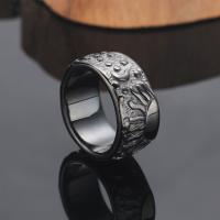 Anillo de dedo de acero Titanium de, Partículas de acero, chapado, Joyería & diverso tamaño para la opción & para hombre, Vendido por UD