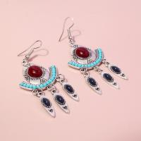 Resin Zinc Alloy Earring, with Resin, fashion jewelry & for woman [