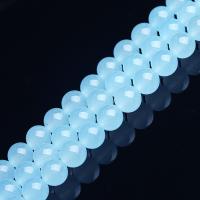 Perles de pierre gemme unique, Pierre naturelle, Rond, DIY & normes différentes pour le choix, bleu Environ 38-39 cm, Vendu par brin
