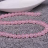 Perles de pierre gemme unique, rose calcédoine, Rond, DIY & normes différentes pour le choix, rose Environ 38-39 cm, Vendu par brin