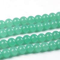 Perles de pierre gemme unique, Calcédoine verte, Rond, DIY & normes différentes pour le choix, vert Environ 38-39 cm, Vendu par brin