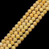 Perles de pierre gemme unique, Pierre naturelle, Rond, DIY & normes différentes pour le choix, Jaune Environ 38 cm, Vendu par brin