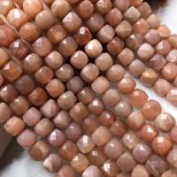 Mondstein Perlen, Orange Mondstein, poliert, DIY & facettierte, 9-10mm, Länge:ca. 38-40 cm, verkauft von Strang