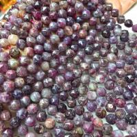Natürlicher Turmalin Perlen, poliert, DIY, dunkelrot, 8mm, Länge:ca. 38-40 cm, verkauft von Strang