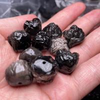 Бусины из одного камня, Серебряный Обсидиан, Лев, резной, DIY, 16-18mm, продается PC