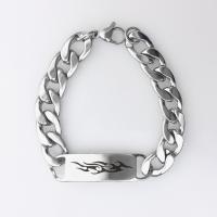 Stainless Steel Chain Bracelets, Titanium Steel, fashion jewelry & for man [