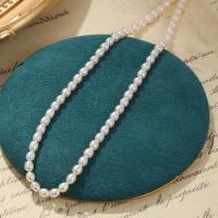 Rice Cultured Freshwater Pearl Beads, DIY, white, 4.5mm Approx 37 cm 