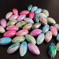 Perles acryliques plaquée, Acrylique, ovale, Placage coloré, DIY, plus de couleurs à choisir Environ Vendu par sac