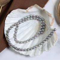 Rice Cultured Freshwater Pearl Beads, DIY, grey, 4.5mm Approx 38-39 cm 