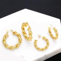 Brass Stud Earring, plated, fashion jewelry golden 