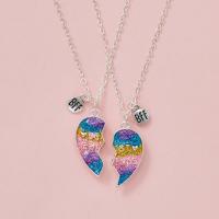 Enamel Zinc Alloy Necklace, with Magnet, fashion jewelry & gradient color 40cm,5cm,16cm,5cm 