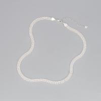 Sterling Silver Jewelry Necklace, 925 Sterling Silver, with 5cm extender chain, fashion jewelry Approx 37 cm 