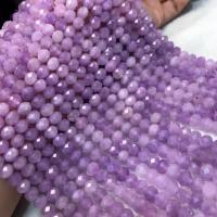 Single Gemstone Beads, Lavender, polished, folk style & DIY Approx 38-40 cm 